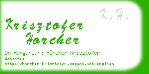 krisztofer horcher business card