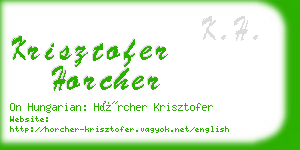 krisztofer horcher business card